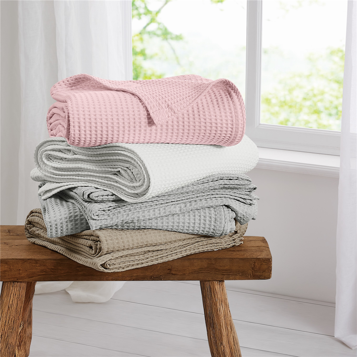 The Farmhouse by Rachel Ashwell Cotton Waffle Throw