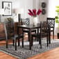 Baxton Studio Ani Dark Brown Finished Wood 5pc. Dining Set - image 7