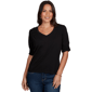 Womens Skyes the Limit Key Items Ruch Elbow Sleeve Blouse - image 1