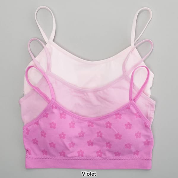 Girls Limited Too&#8482; 3pk. Seamless Floral & Solid/Marled Bras
