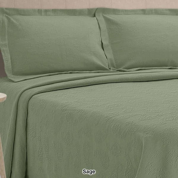 Superior Jacquard Matelassé Paisley Cotton Bedspread Set