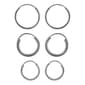 Sterling Silver Endless Hoop Trio Earring Set - image 1