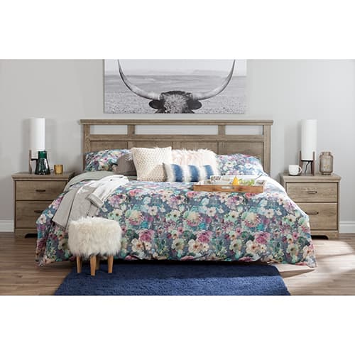 South Shore Versa 2 Door Weathered Oak Armoire with Drawers