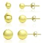 14kt. Gold Plated Over Sterling Silver Beaded Stud Earrings Set - image 1