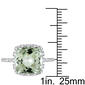 Gemstones Classics&#8482; 10kt. White Gold Green Amethyst Halo Ring - image 4