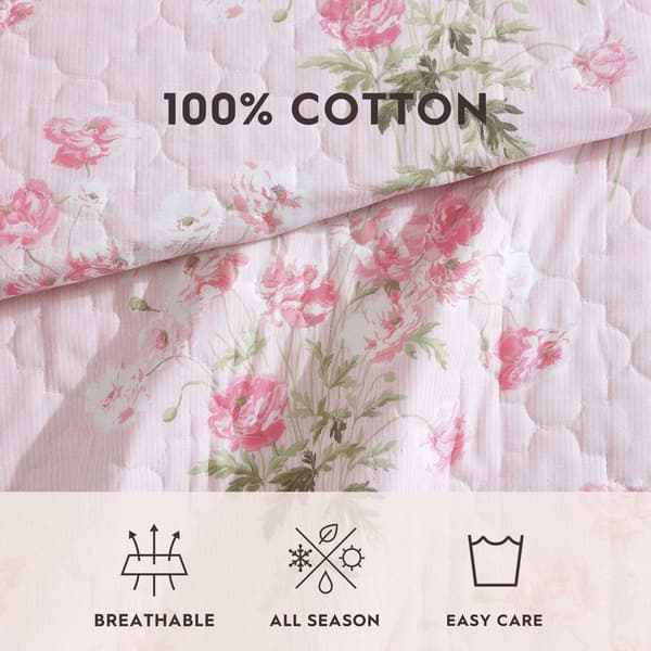 Laura Ashley Veronicas Bouquet Cotton Quilt Set
