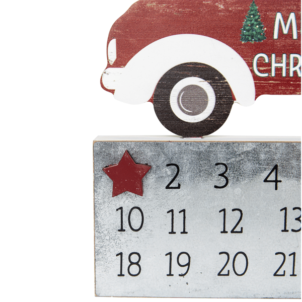 Northlight Merry Christmas Truck Wooden Advent Calendar