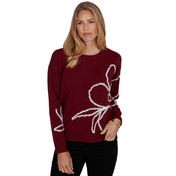 Womens Skye''s the Limit Wild Romance Large Floral Sweater - image 