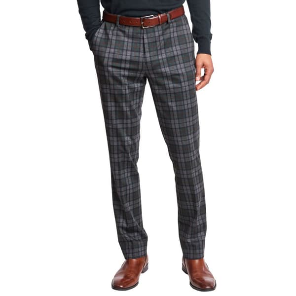 Mens Paisley & Gray&#40;R&#41; Knit Plaid Dress Pants - image 