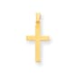 Unisex Gold Classics&#40;tm&#41; 14kt. Yellow Gold Polished Cross Pendant - image 1