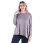 Plus Size 24/7 Comfort Apparel Oversized Long Sleeve Dolman Top - image 1