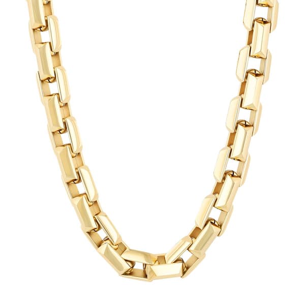 Mens Gentlemen''s Classics(tm) Stainless Steel Beveled Link Chain - image 