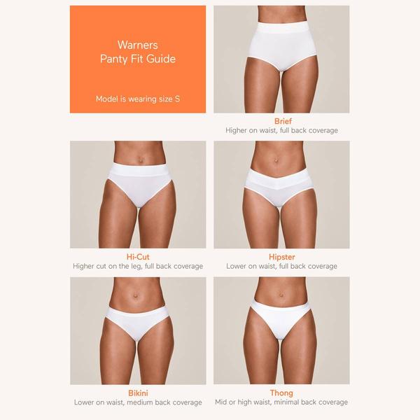 Womens Warners® Cotton With Lace Hipster Panties - WRW263HP02J