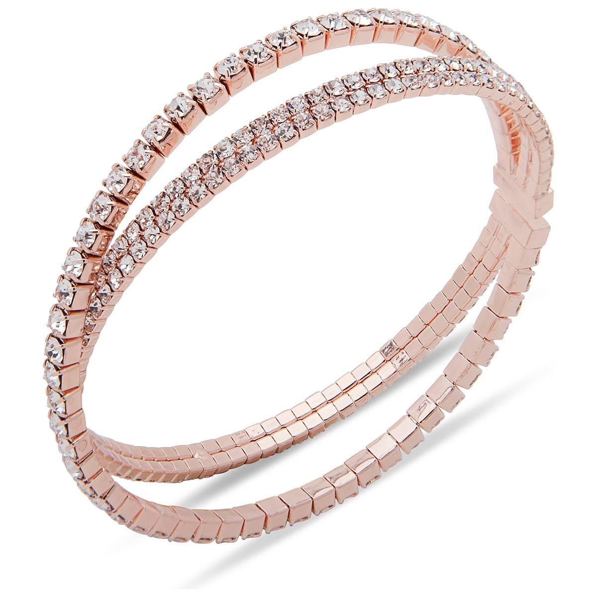 You’re Invited Rose Gold-Tone Crystal Coil Bracelet