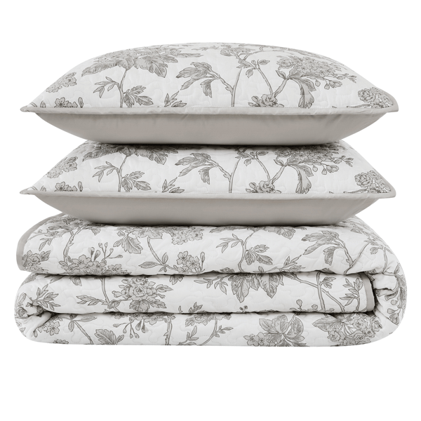 Brooklyn Loom Mila Floral 3pc. Quilt Set