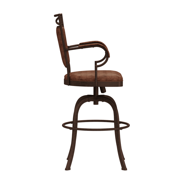 HH2 Home Bridgetown Tilt Base Metal Bar Height Swivel Stool