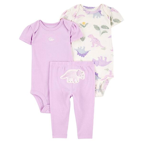 Baby Girl &#40;NB-24M&#41; Carter''s&#40;R&#41; 3pc. Dino Little Character Set - image 