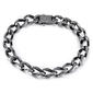 Mens Perry Ellis Light Gunmetal Curb Chain Bracelet - image 1
