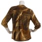 Plus Size Emily Daniels 3/4 Sleeve Abstract Zip Front Blouse - image 3