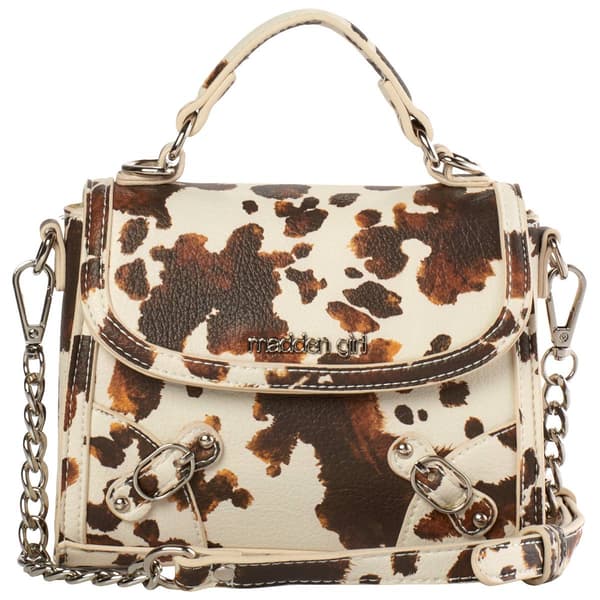 Madden Girl Cow Hide Top Handle Satchel - image 