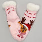 Womens Ella & Joy Reindeer Sherpa Lined Slipper Socks - image 1