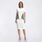 Womens Harper 241 Short Sleeve Crepe Embroidered Sheath Dress - image 1