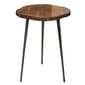 9th & Pike(R) Brown Rustic Aluminum Rustic Bark Accent Table - image 1