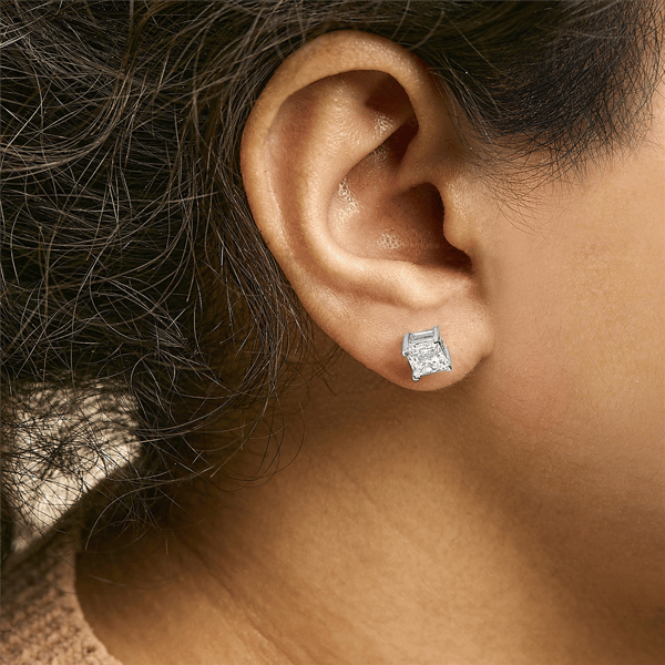Haus of Brilliance 2ctw. Princess Lab Grown Diamond Stud Earrings