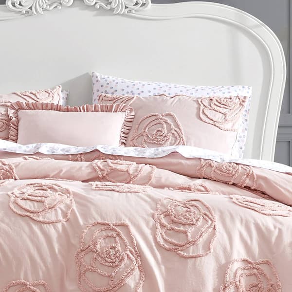 Betsey Johnson Rambling Rose Cotton Pink Duvet Set