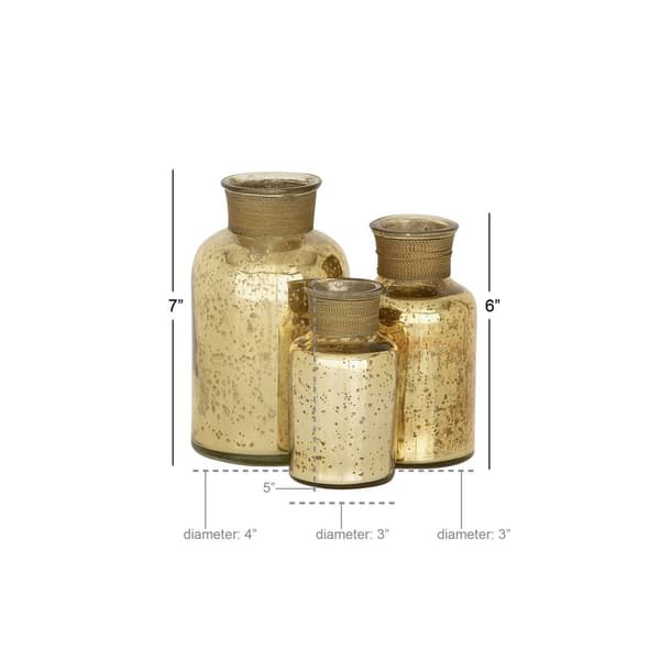9th & Pike&#174; Gold Bottle Decor - Set of 3