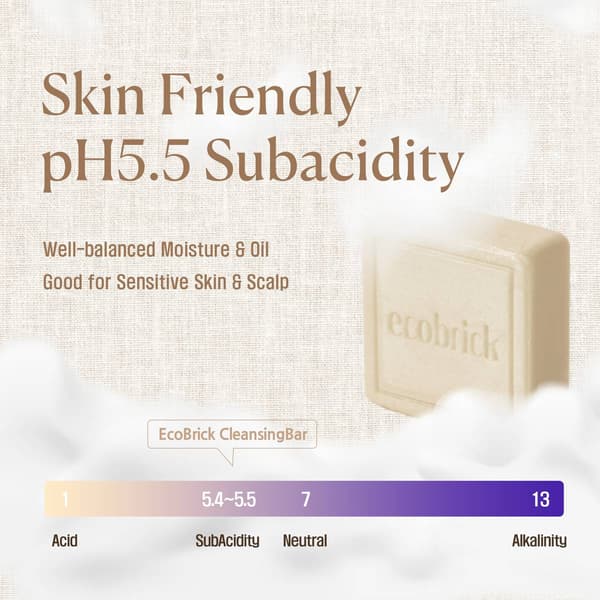 EcoBrick Mild Acidic Cleansing Care Solid Bar