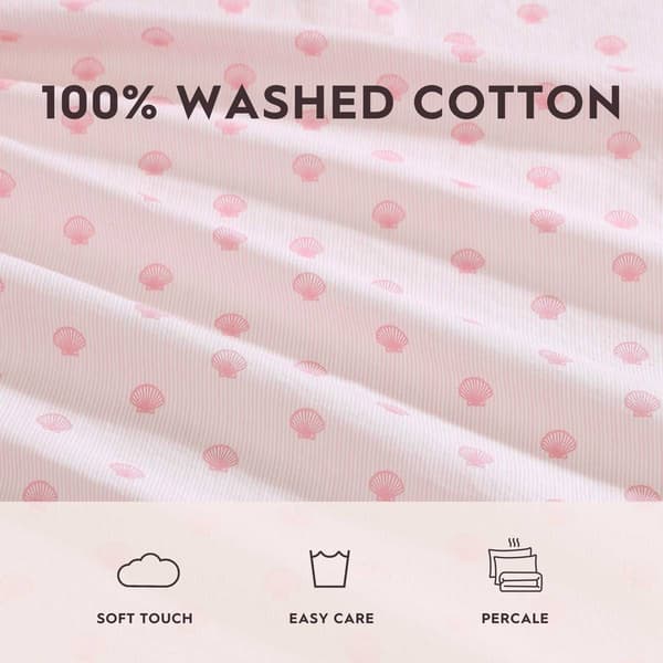 Laura Ashley Scallop Dollop 100% Cotton Sheet Set
