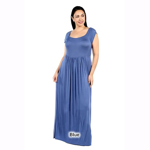Plus Size 24/7 Comfort Apparel Cool Drink Maxi Dress