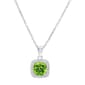 Gianni Argento Peridot Cushion Pendant Necklace - image 1