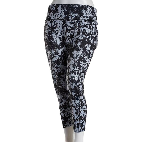 Plus Size Starting Point Lacey Leaves Print Capris - image 
