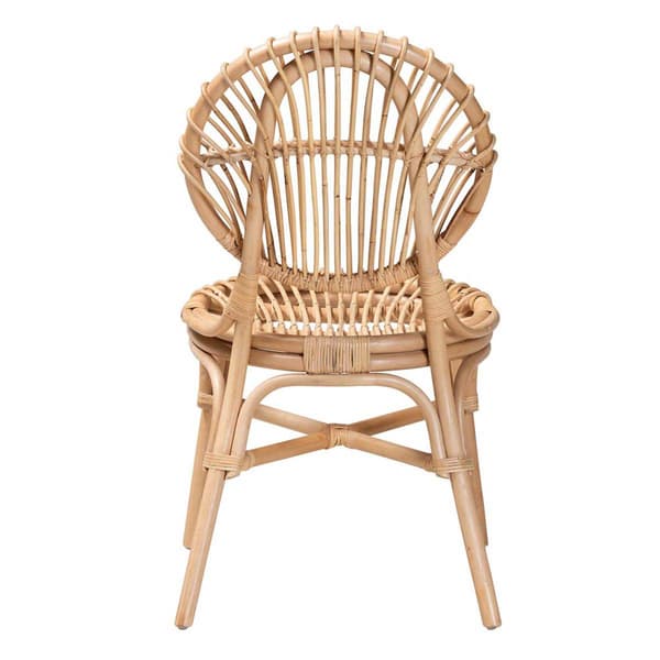 bali & pari Iris Modern Bohemian Natural Rattan Dining Chair