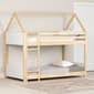 South Shore Sweedi White & Natural Twin House Bunk Bed - image 3