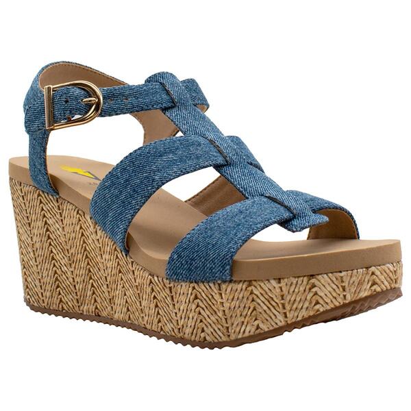 Womens Volatile Cremini Strappy Wedge Sandals - image 