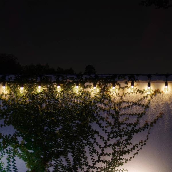 Alpine 10pc Vintage Edison Bulb String Lights w/ Timer & LEDs