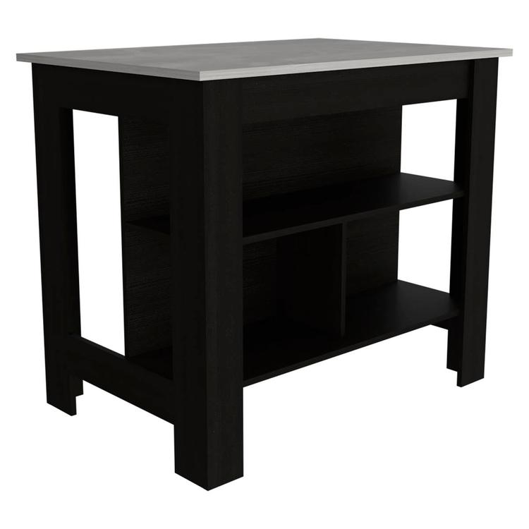 FM FURNITURE Brooklyn Ibiza Marble Top Kitchen Island