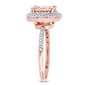 Gemstone Classics&#8482; 14kt. Rose Gold Halo Morganite Ring - image 2