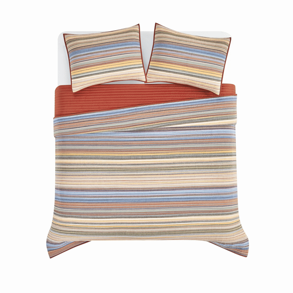 Oceanfront Resort Naples Yarn Dye Stripe 3pc. Quilt Set