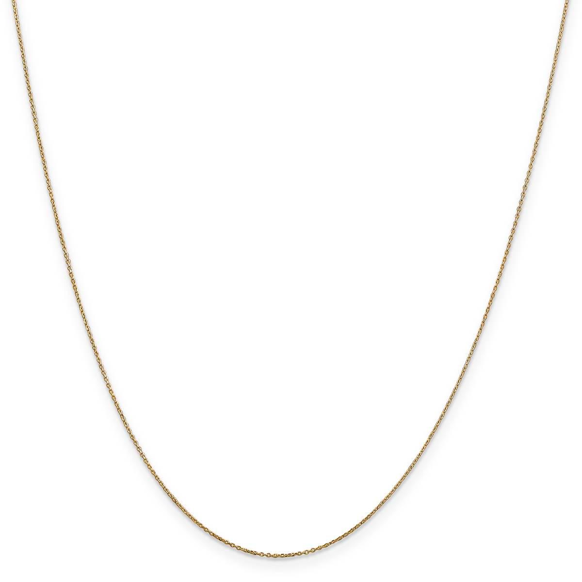 Unisex Gold Classics™ .6mm. Solid Diamond Cut 14in. Necklace