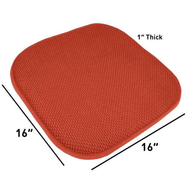 Sweet Home Collection Honeycomb Memory Foam Non-Slip Chair Pad