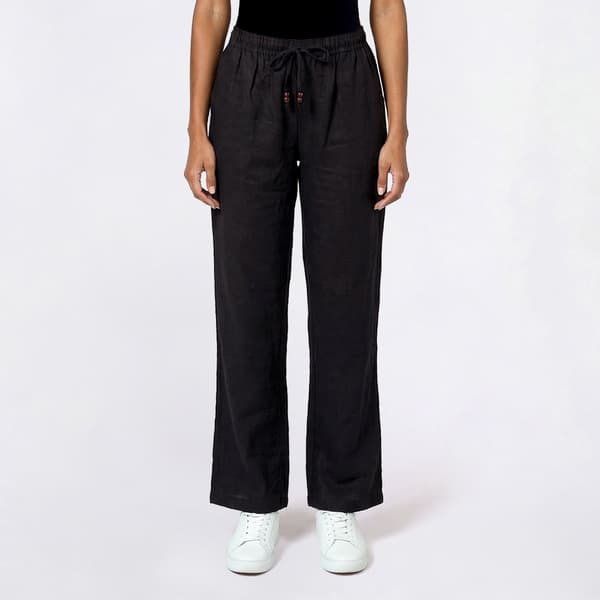 Juniors Love Tree Linen Bead Tie Waist Beach Pant