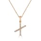 Diamond Classics(tm) 14kt. Rose Gold Initial X Letter Necklace - image 1