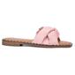 Womens Olivia Miller Selysette Criss Cross Slide Sandals - image 2