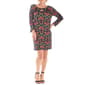 Womens 24/7 Comfort Apparel Long Sleeve Keyhole Neck Shift Dress - image 1