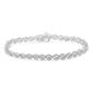Diamond Classics&#8482; Sterling Silver Diamond Circle Link Bracelet - image 2
