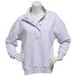 Juniors Pink Rose Fleece Enzyme Wash Mock Neck Oversized Pullover - image 1